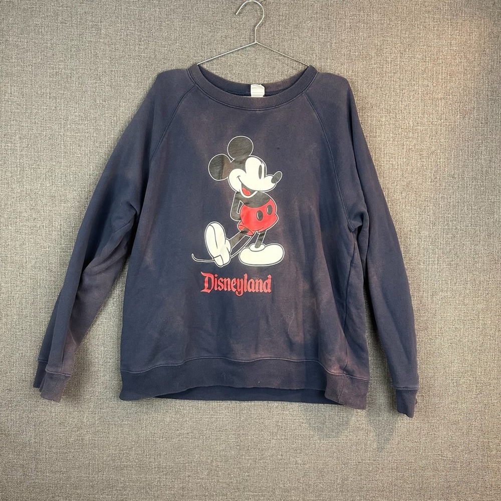 Vintage Disneyland‎ Mickey Mouse Navy Blue Crewneck Sweatshirt Adult XL
